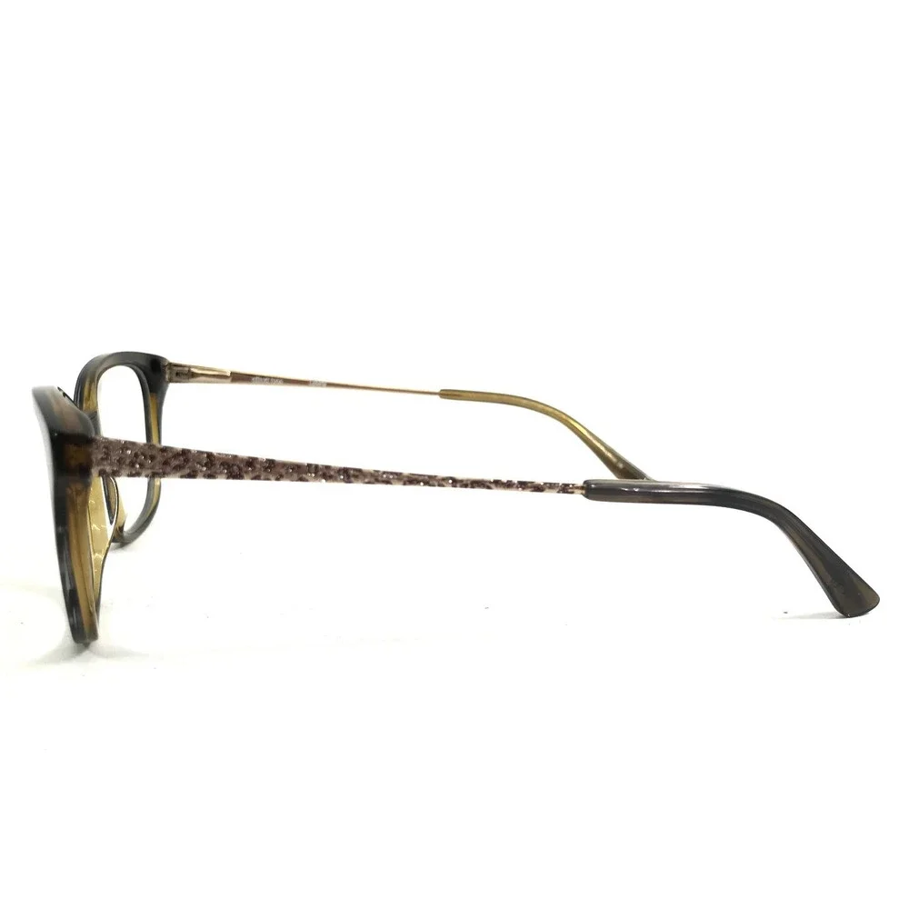 Elliott Ives Eyeglasses Frames Lobelia HI Brown Horn Gold Cat Eye 51-17-135